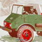 Preview: Blechschild Unimog grün 2